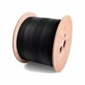 Swe-Tech 3C 48 Fiber Indoor/Outdoor Fiber Optic Cable, 50/125, Corning Clear Curve OM3, Plenum Rated, Black, 500ft FWT11F3-348NF